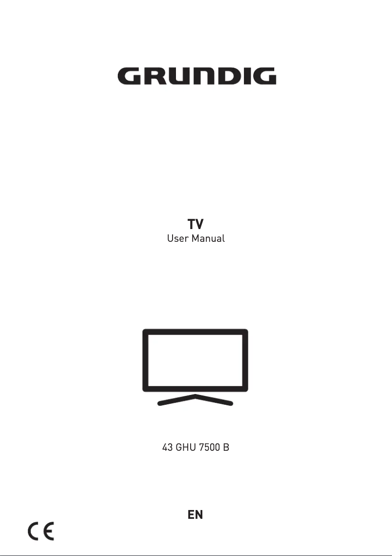 First page image of the manual for 43 GHU 7500 B