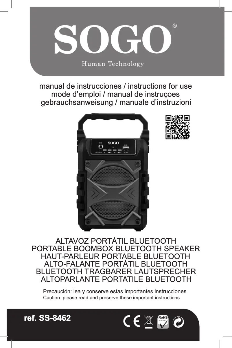 Page 1 of the manual User Manual Sogo SS-8462