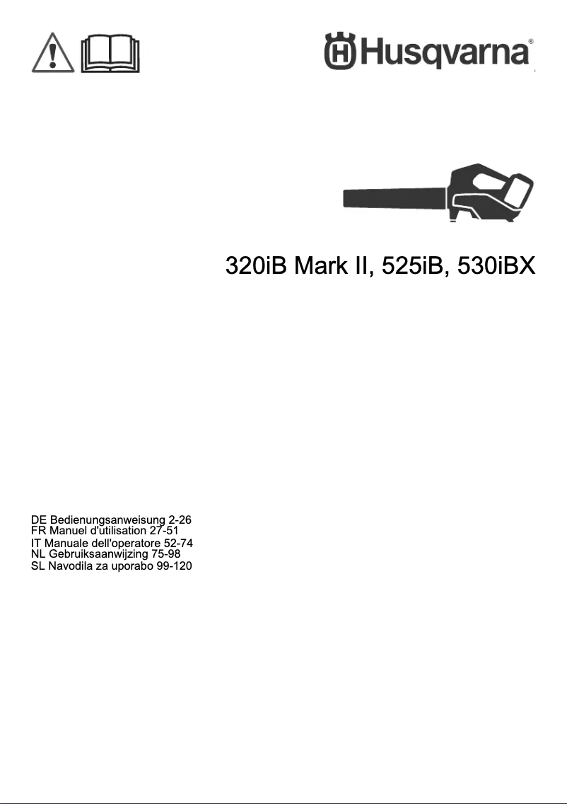 First page image of the manual for 320iB Mark II