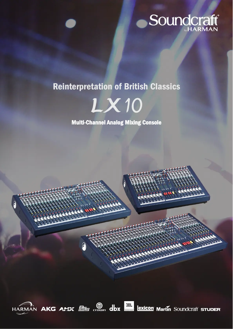 Page 1 of the manual Brochure Soundcraft LX10