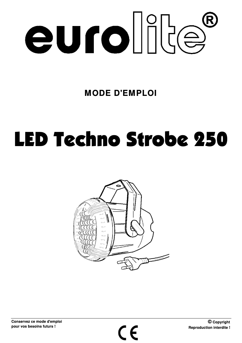 Page 1 of the manual User Manual Eurolite LED Techno Strobe 250