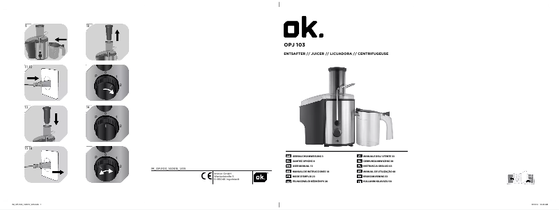 Page 1 of the manual User Manual OK OPJ 103