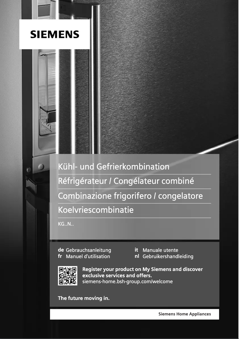 Page 1 of the manual User Manual Siemens iQ300 KG49NXIBF