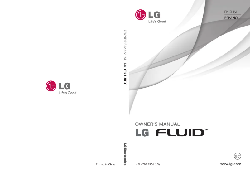 First page image of the manual for Fluid