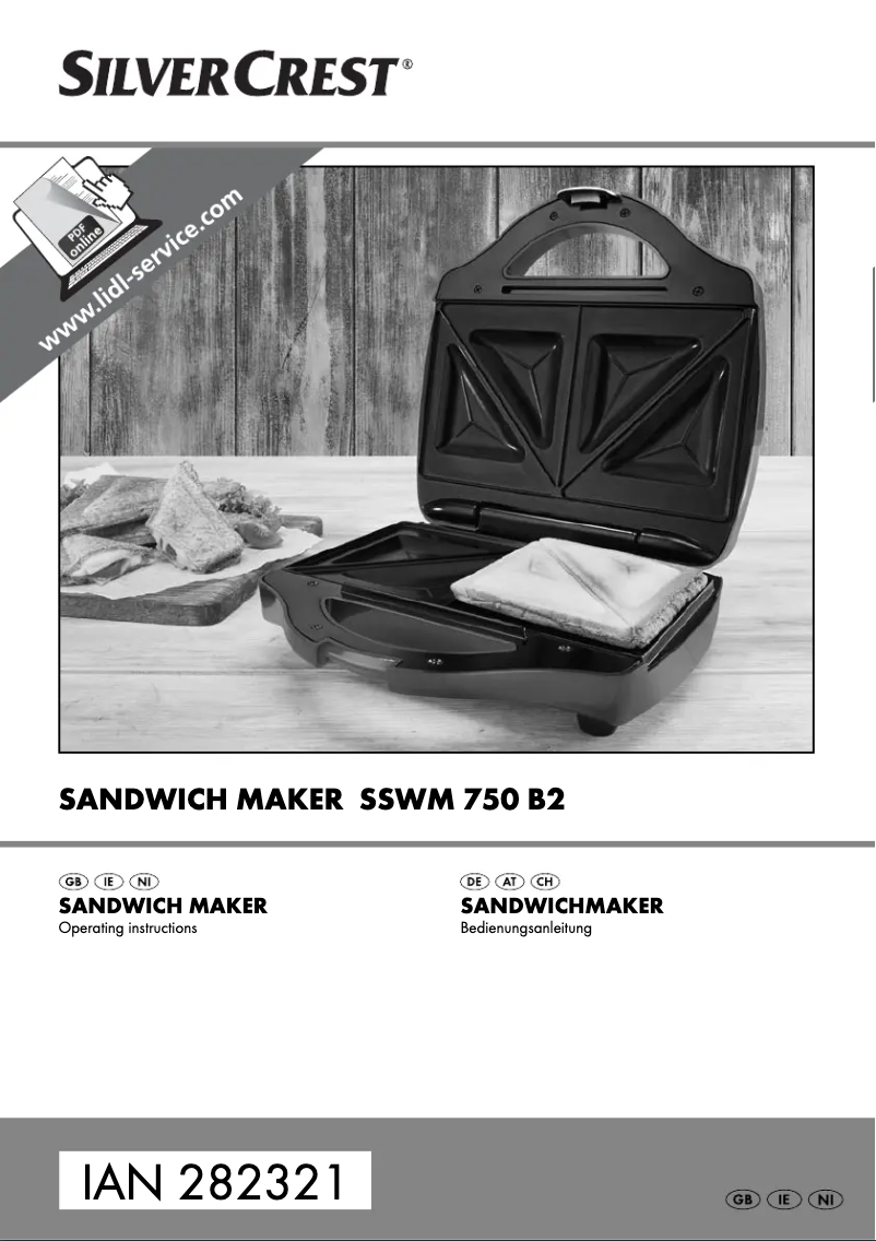 First page image of the manual for SSWM 750 B2