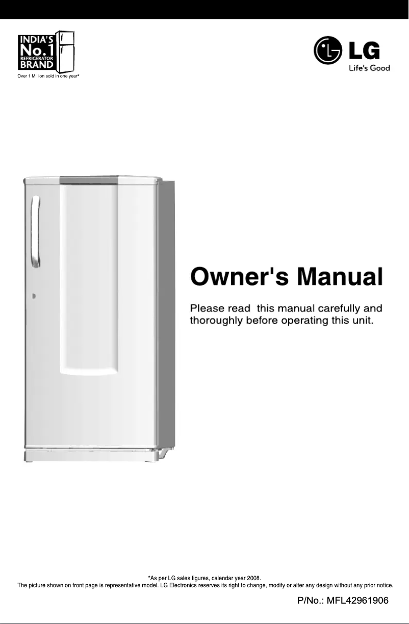 Page 1 of the manual User Manual LG GL-215NP