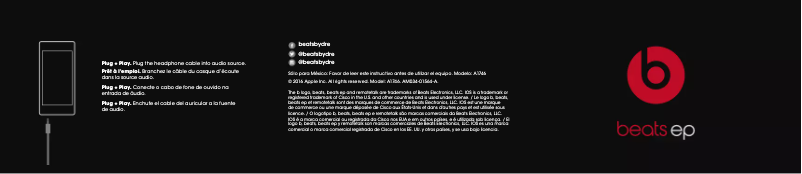 Page 1 of the manual User Manual Beats EP