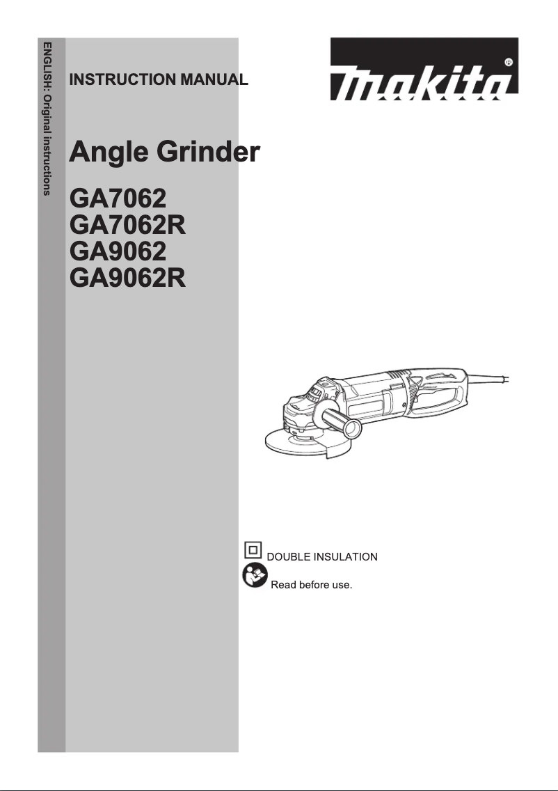 First page image of the manual for GA7062R
