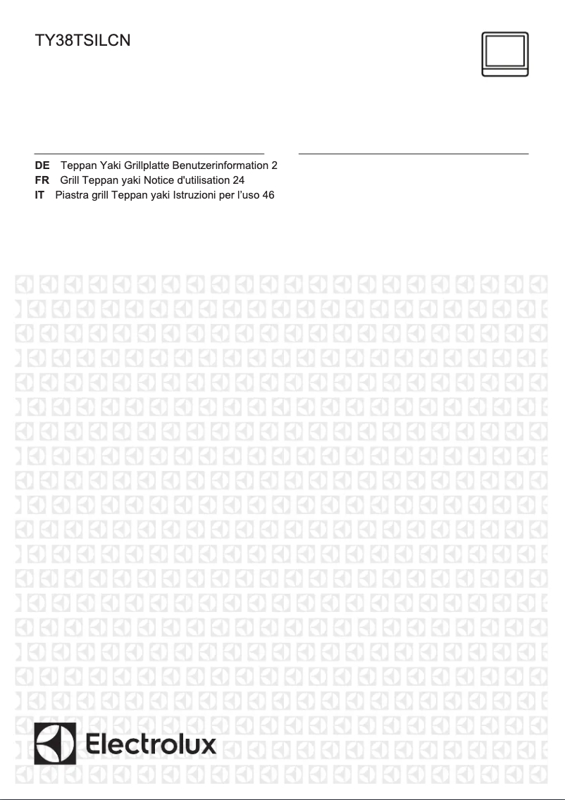 Page 1 of the manual User Manual Electrolux TY38TSILCN