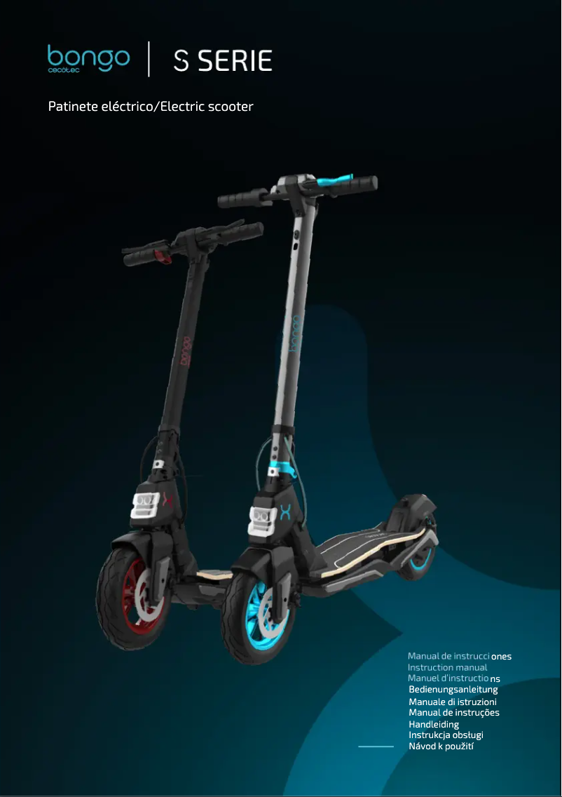 First page image of the manual for Bongo Serie S Infinity