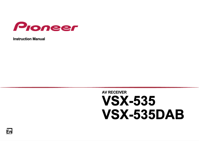 Page 1 de la notice Manuel utilisateur Klipsch VSX-535