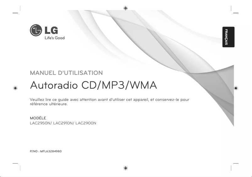 Page 1 of the manual User Manual LG LAC2900N