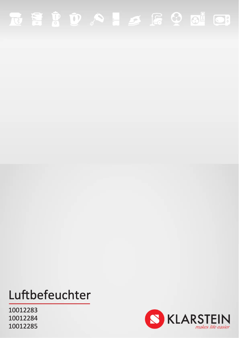 Page 1 of the manual User Manual Klarstein 10012283