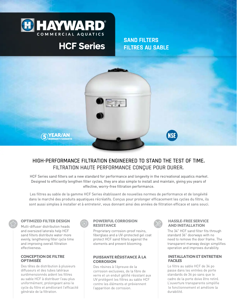 First page image of the manual for HCF236