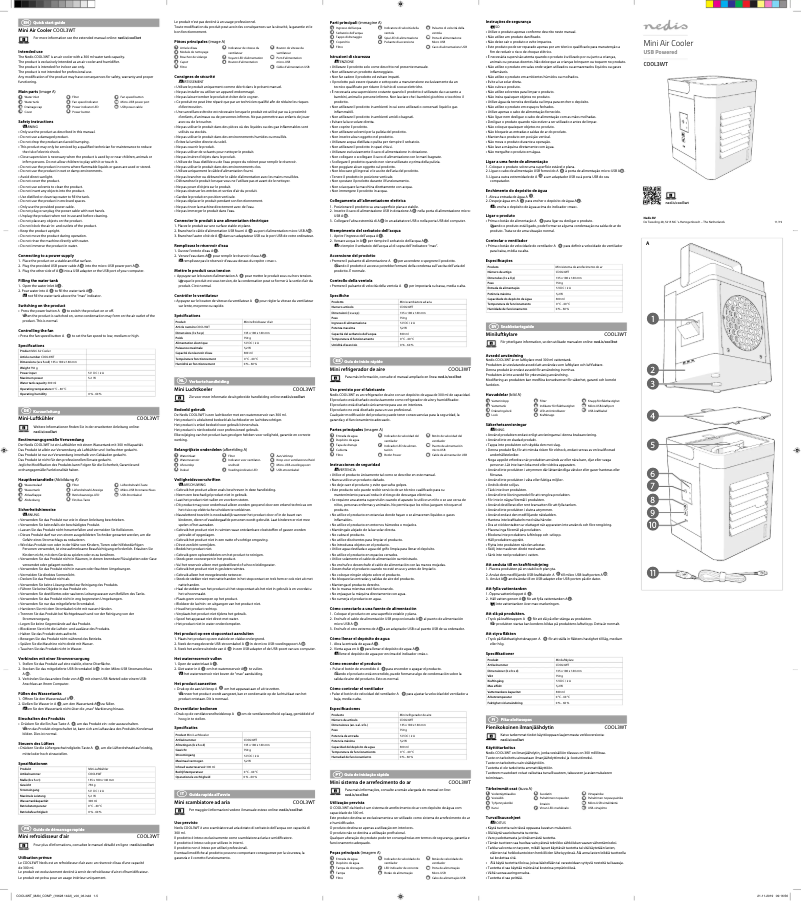 Page 1 of the manual User Manual Nedis COOL3WT