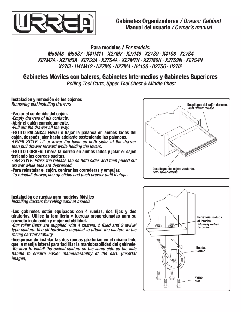 First page image of the manual for X27S9