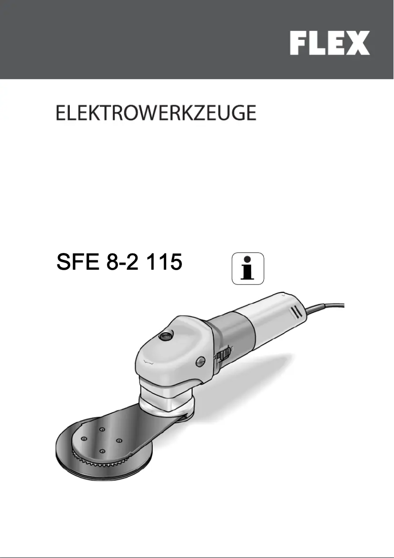 First page image of the manual for SFE 8-2 115