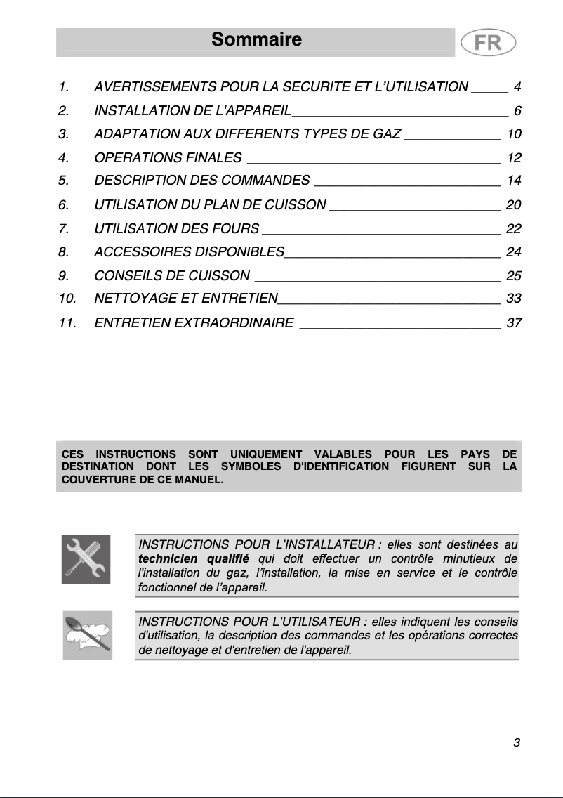 First page image of the manual for CS20FB-6