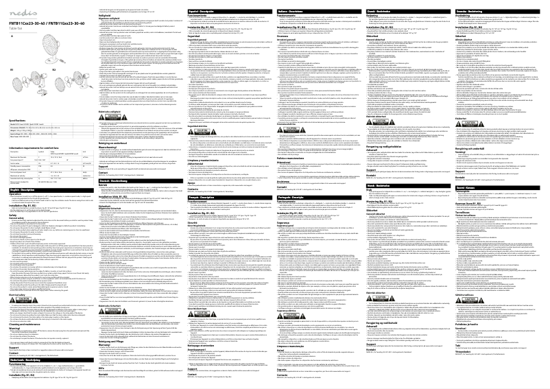 Page 1 of the manual User Manual Nedis FNTB11CWT40