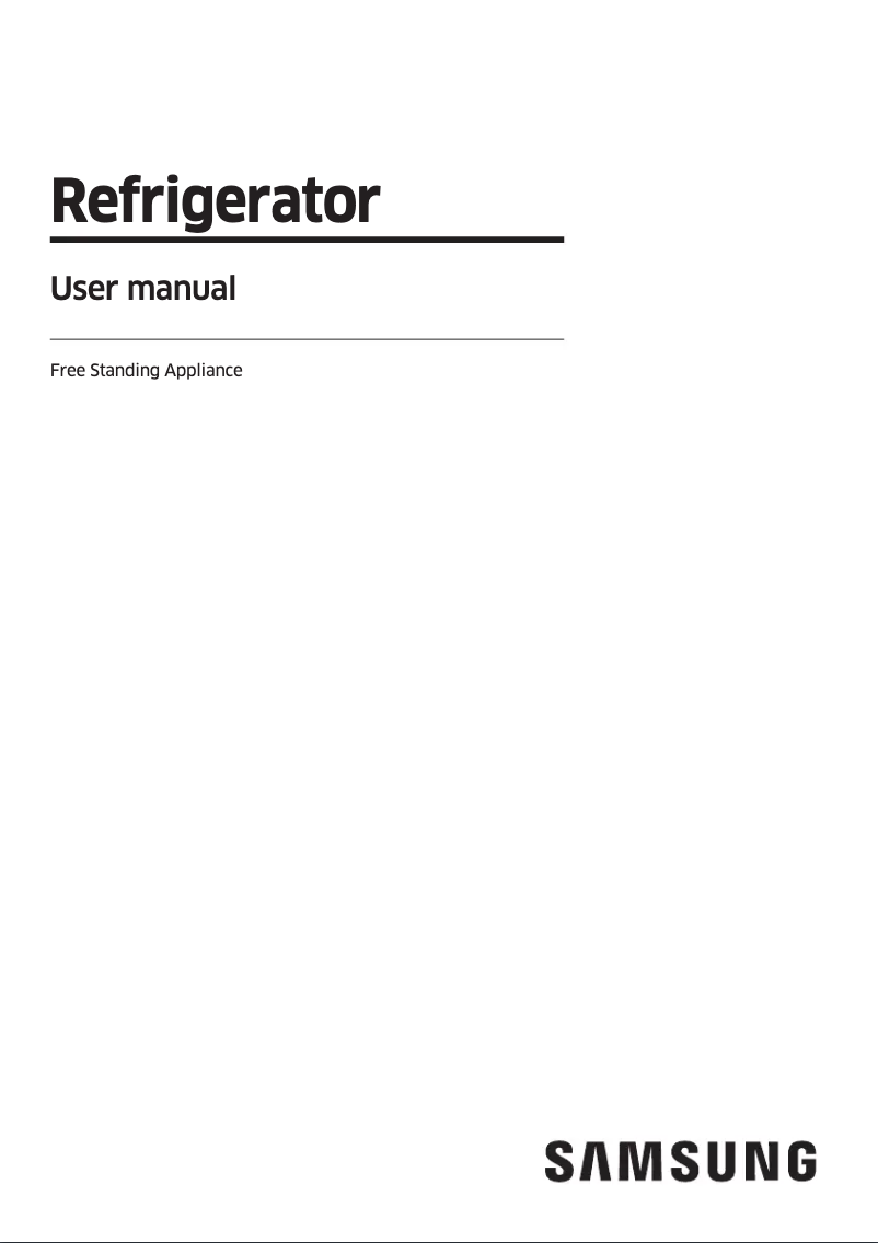 First page image of the manual for RT18DG6300SR