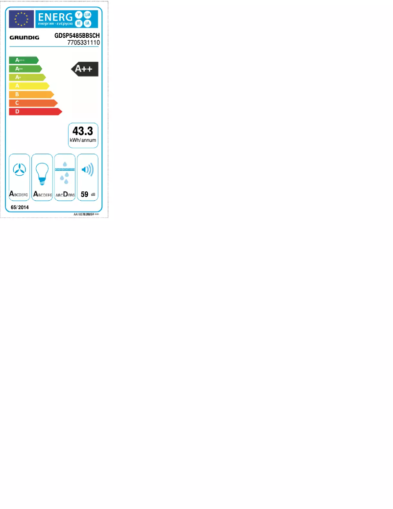 First page image of the manual for GDSP5485BBSCH