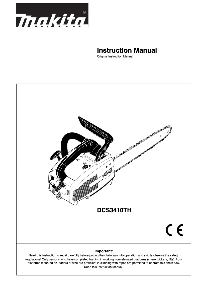 Page 1 of the manual User Manual Makita DCS3410TH