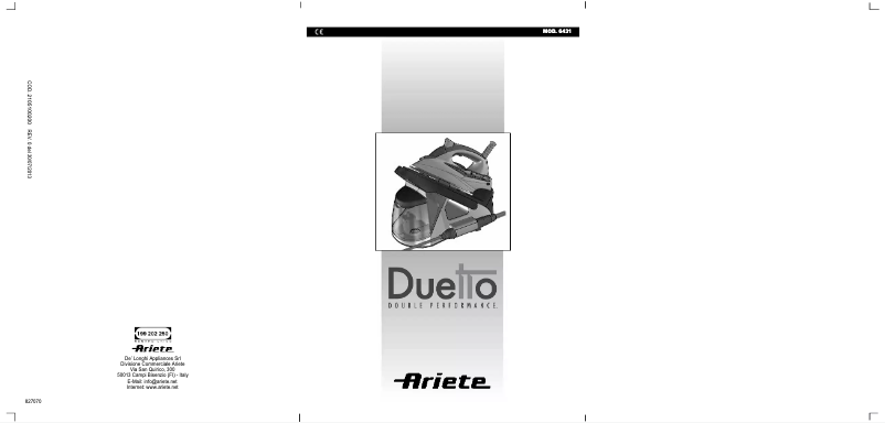 Page 1 of the manual User Manual Ariete DUETTO 6431