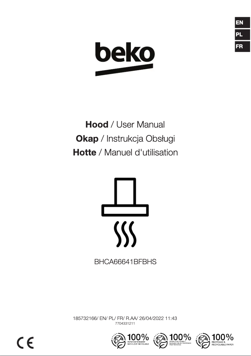 Page 1 of the manual User Manual Beko BHCA66641BFBHS