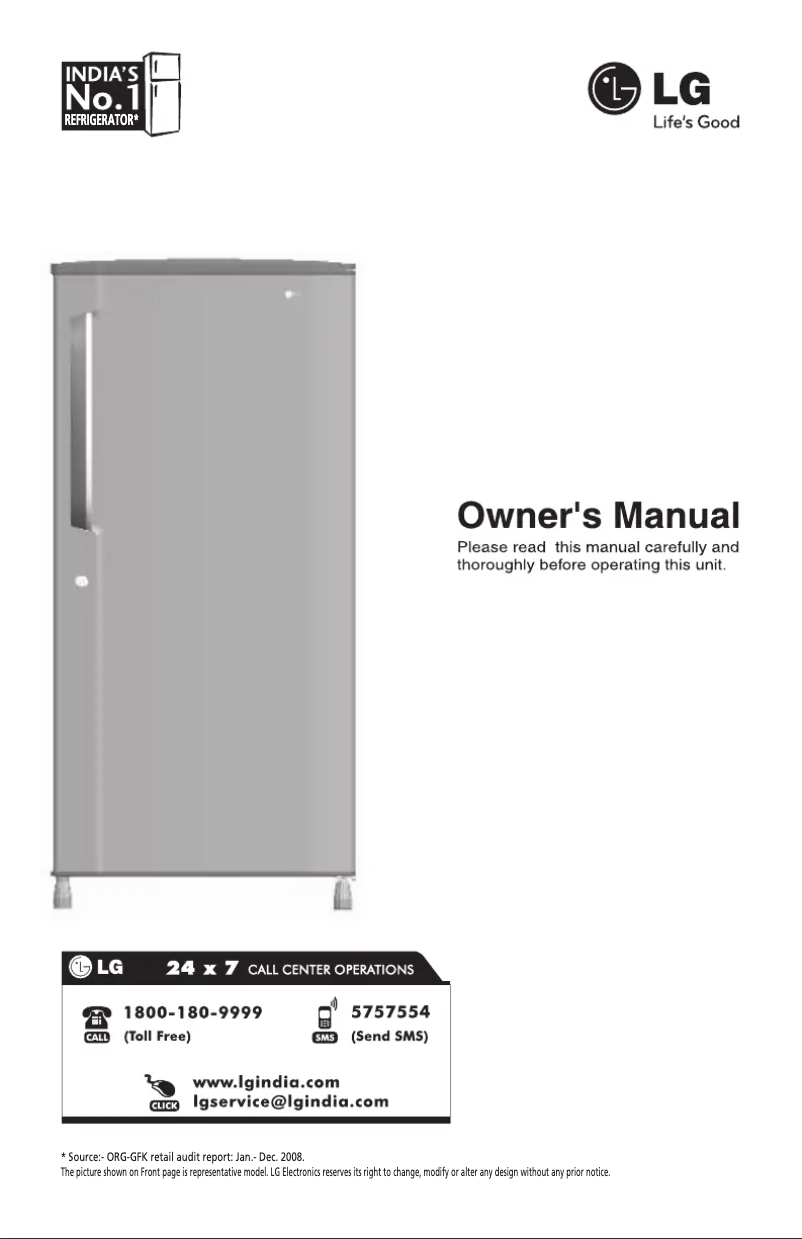 Page 1 of the manual User Manual LG GL-281FM5