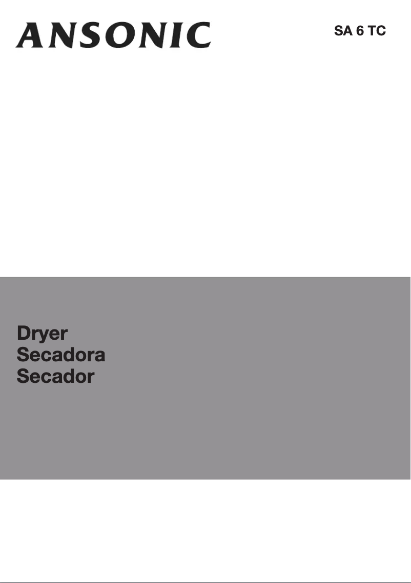 Page 1 of the manual User Manual Ansonic SA 6