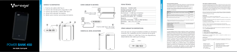 Page 1 of the manual User Manual Vorago PB-450