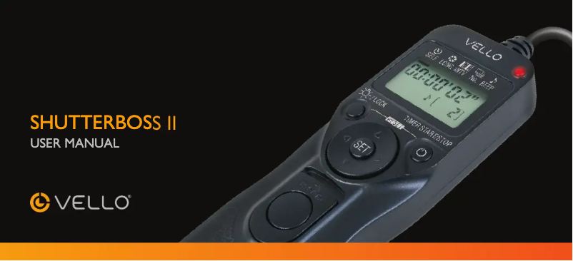 Page 1 of the manual User Manual Vello ShutterBoss II