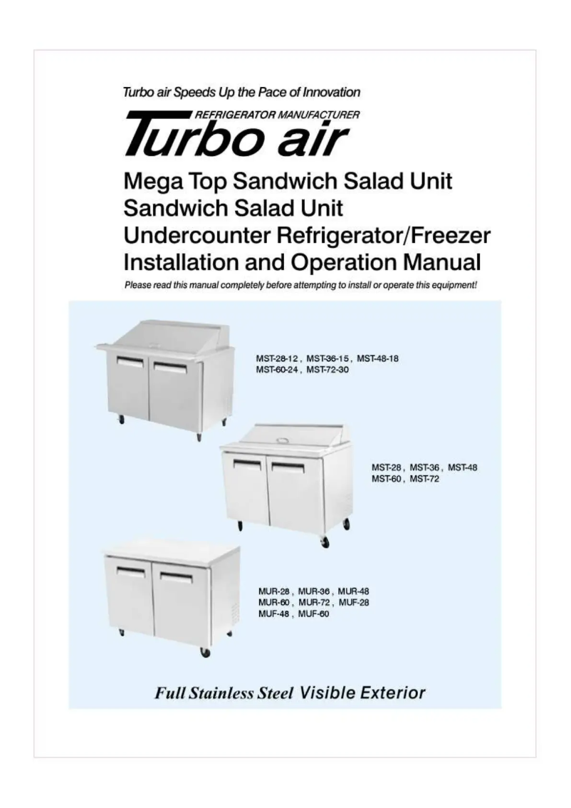 Page 1 of the manual User Manual Turbo air MST-28-12