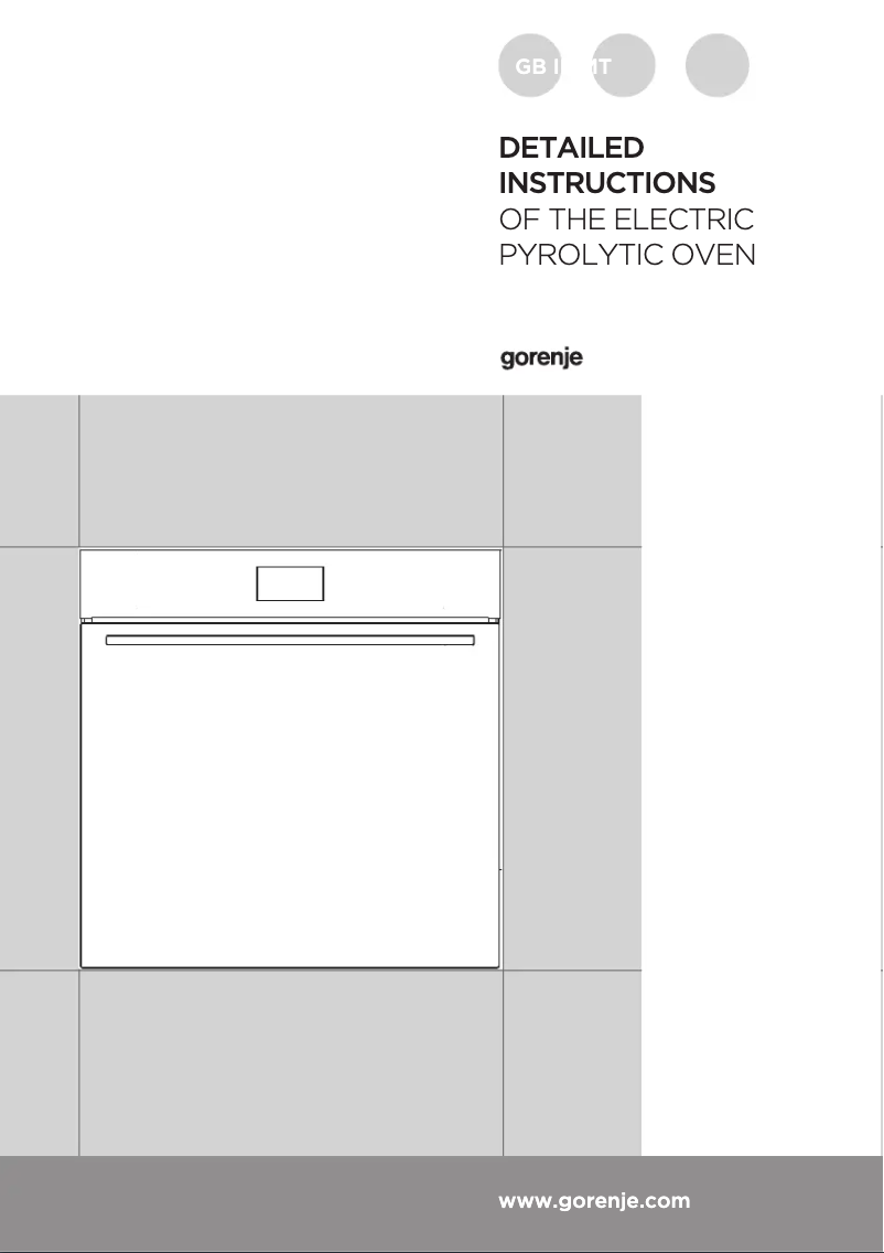 Page 1 of the manual User Manual Gorenje BOP799S51X