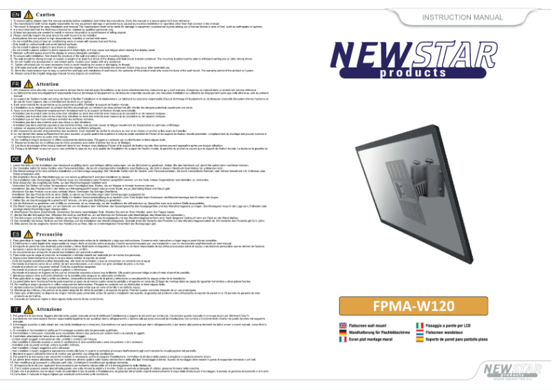 Page 1 of the manual User Manual Newstar FPMA-W120
