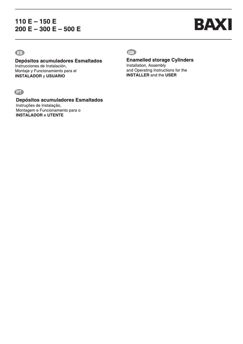 Image de la première page du manuel de l'appareil 110 E