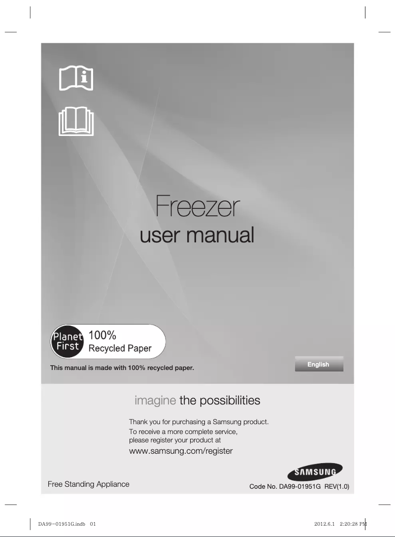 Page 1 of the manual User Manual Samsung RZ80EFBB