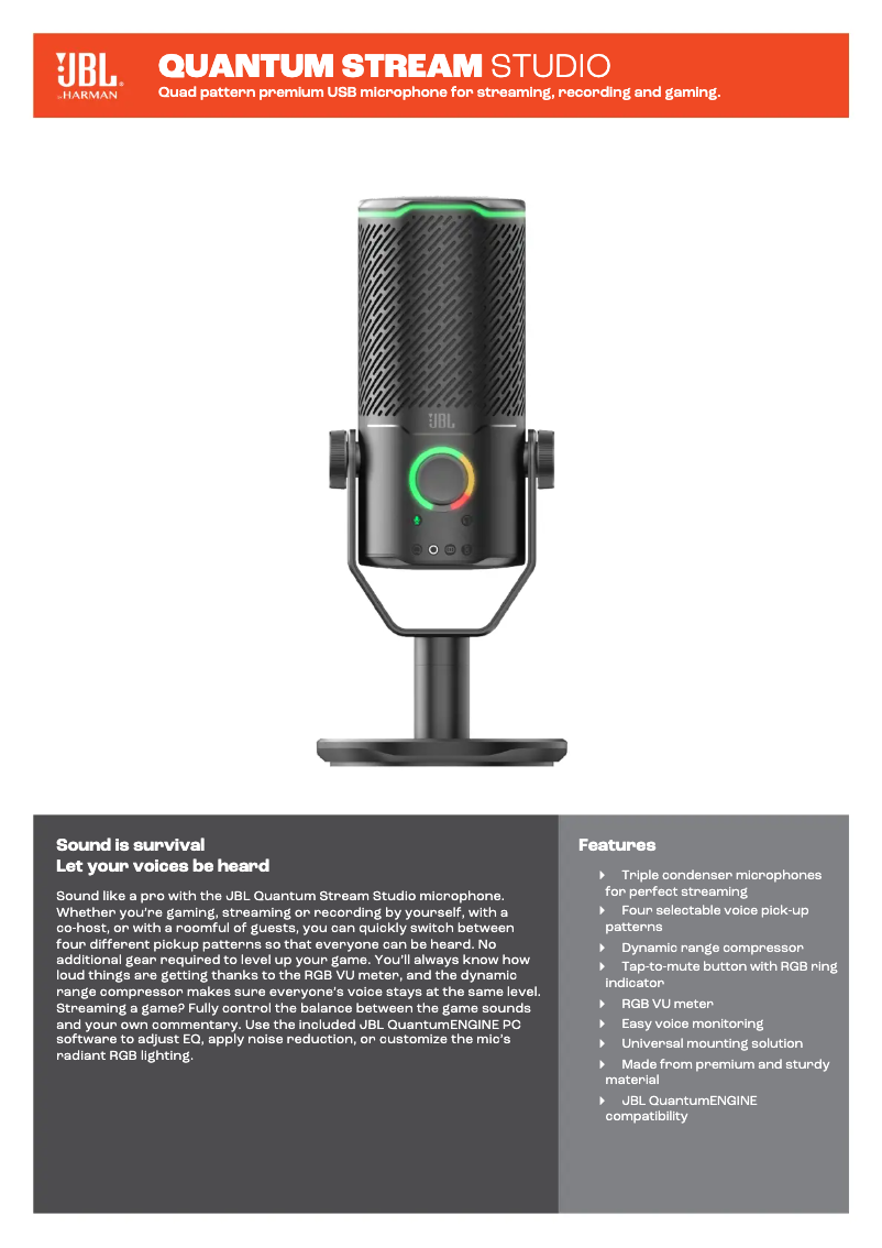 First page image of the manual for Quantum Stream Studio