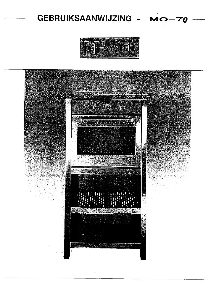 Page 1 of the manual User Manual M-System MO-70