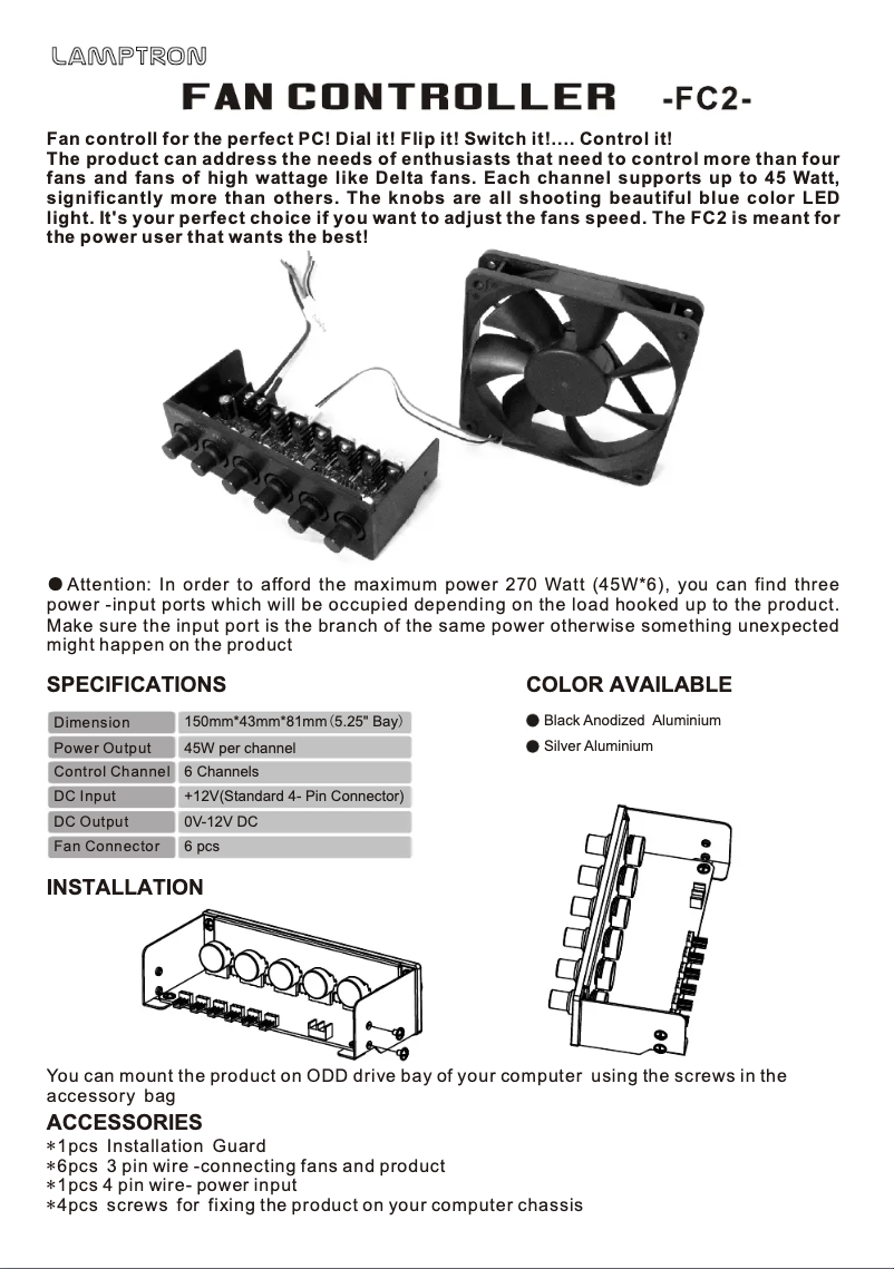 First page image of the manual for FC2