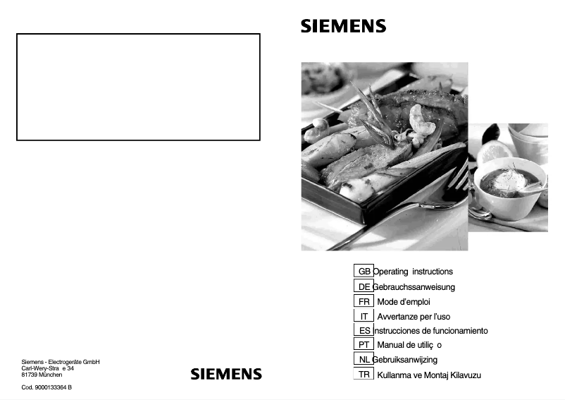 Page 1 of the manual Instruction Manual Siemens EP716QB20N