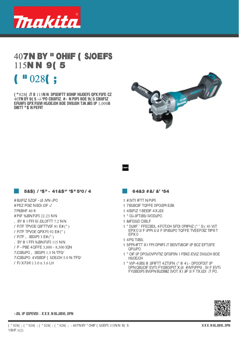 First page image of the manual for GA028GZ