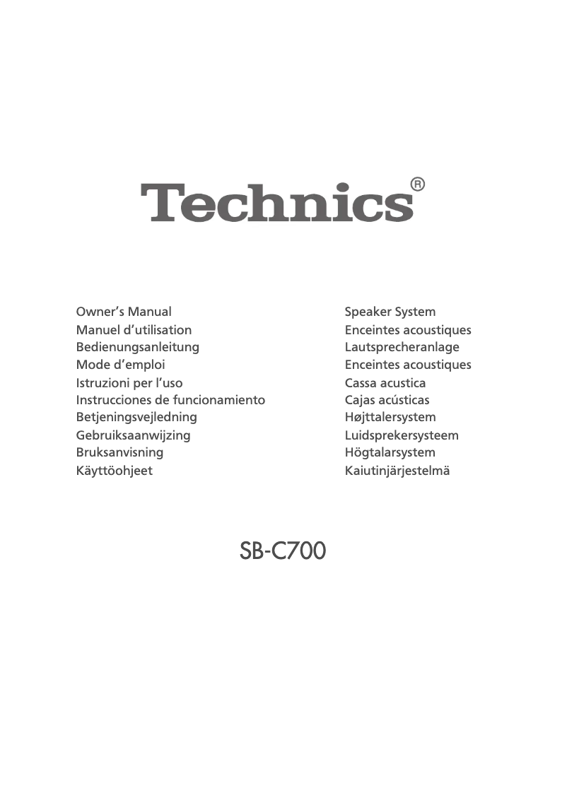 First page image of the manual for SB-C700