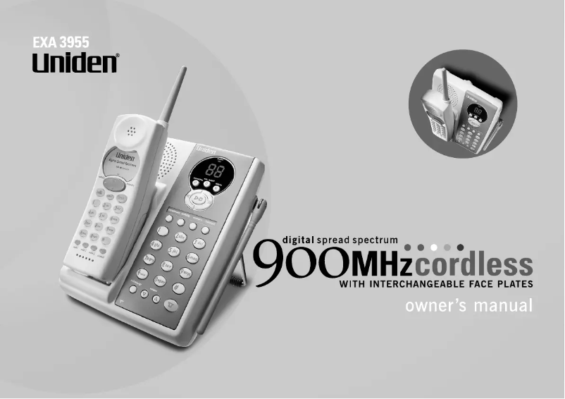 Page 1 of the manual User Manual Uniden EXA 3955