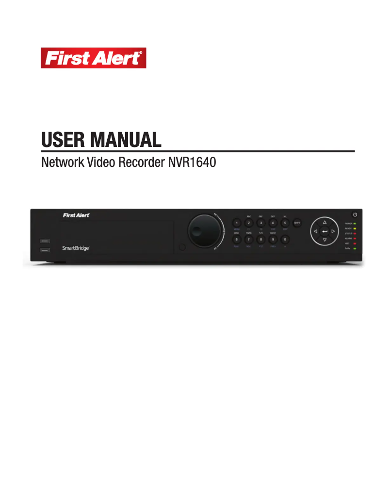 First page image of the manual for NVR1640