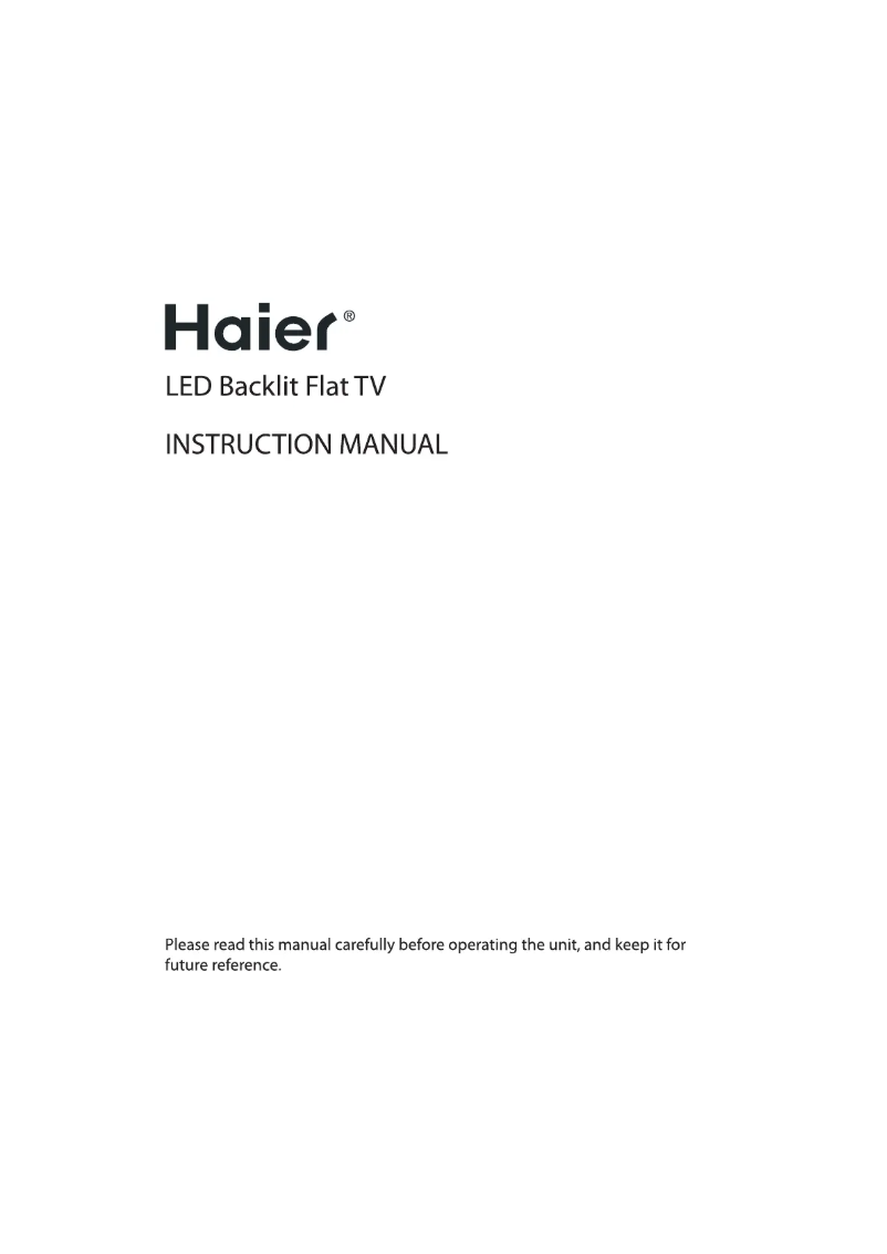 Page 1 of the manual User Manual Haier LET39C800