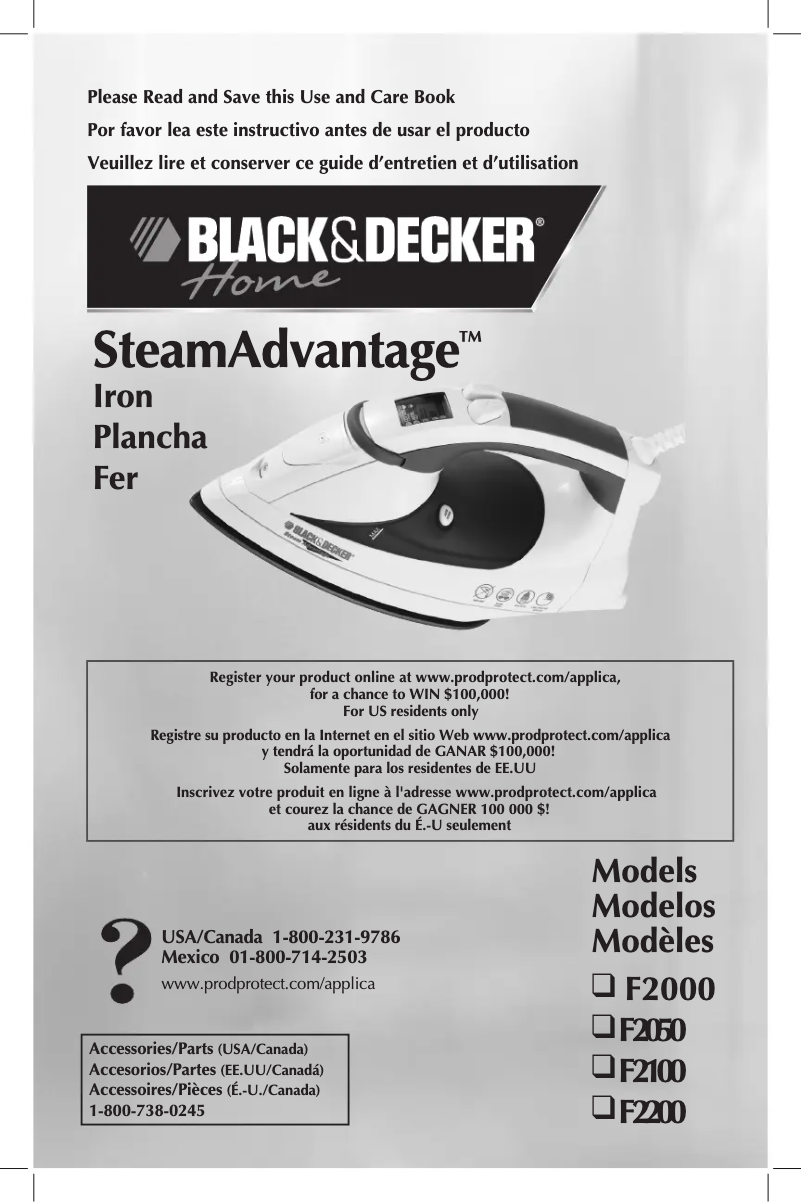 Page 1 of the manual User Manual Black & Decker F2200