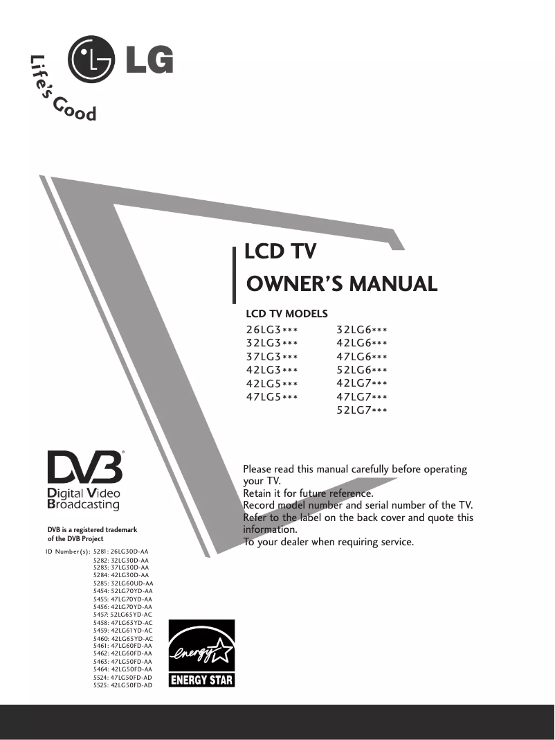 Page 1 of the manual User Manual LG 32LG60UD
