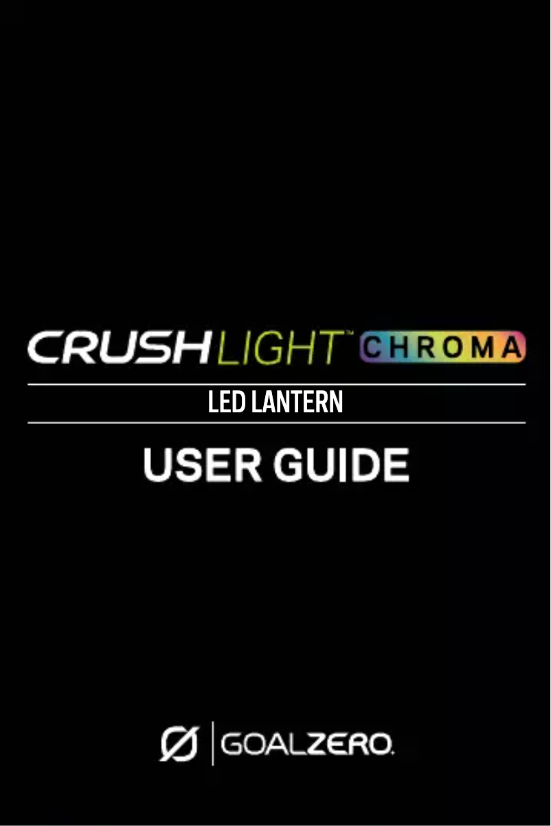 First page image of the manual for Crush Light Chroma