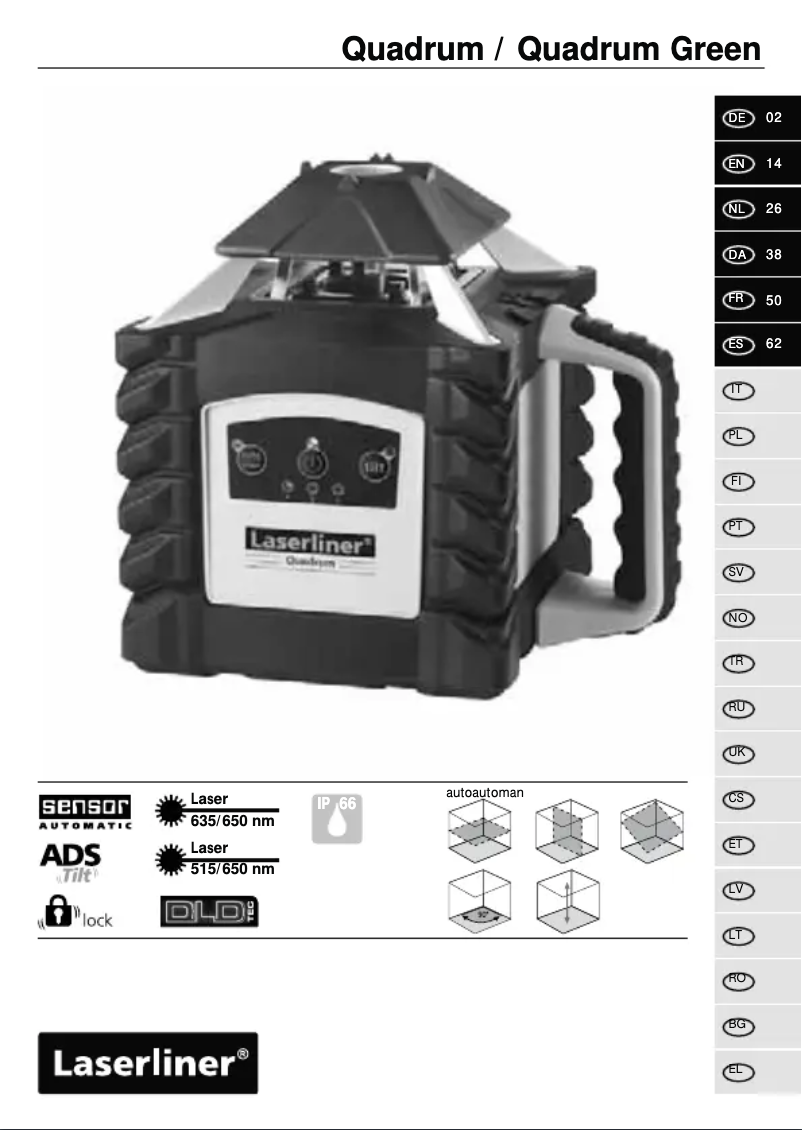 First page image of the manual for Quadrum M350 S